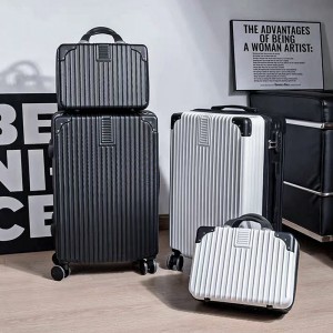 Trendy luggage, retro universal silent wheel luggage, logo printed travel code box, men's travel luggage