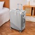 Retro aluminum frame luggage, male silent 22 inch student female password mother and child 24 inch travel suitcase, suitcase with pull rod, can seat people