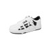 Temu hot selling bone design couple skateboarding women's shoes niche simple white shoes trendy versatile fashion sports shoes