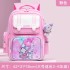 New cartoon backpack for elementary school students, large capacity, lightweight backpack for first and sixth grade, children's spine protection and weight reduction backpack