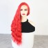 AliExpress New Product Hot selling European and American Wig Women's Red Synthetic Front Lace Headset Wave Roll Wig