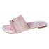 Ins independent station new summer fashion versatile flat bottom slippers Ins trendy embroidered pattern beach women's shoes