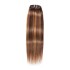 Clip in hair real hair wig straight hair piece set of 8 pieces P4/27 piano color human hair