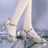 High heeled sandals for women, slim and sexy, 2022 summer new Korean version, one button fish mouth high-heeled sandals for women