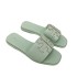 European and American cross-border summer new candy color matching slippers, one line beach casual leather slippers, slippers