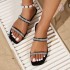 Cross border hot selling new summer Korean version rhinestone sparkling Slipper wholesale PVC jelly cool mop fashionable flat bottom summer