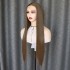 13 * 6 Japanese silk synthetic wig with lace front, split # 30 brown long hair synthetic semi mechanical headband