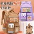 Kapibala Elementary School Student Backpack 1-6 Grades Male and Female Large Capacity Cute Dolphin Anti Dirty Backpack Lightweight