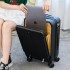 New front opening luggage compartment, men's fashion 20 inch suitcase, women's travel suitcase, universal wheel password box, large capacity