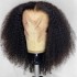 13x4lace Afro Kinky Curly Wigs African Small Curly Hair Real Hair Front Lace Wig Headset