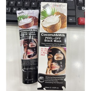 Export hot sale coconut black mud to remove blackheads, clean pores, moisturize and tear off facial mask 100ML