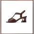 Summer New Fish Mouth Breathable Hollow Coarse Heel Korean One Button Mom Sandals