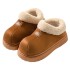 Cross border women's shoes winter short boots bag heel cotton slippers women's winter warm home thick sole fur slides