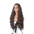 New popular European and American wig on AliExpress, ladies' brown synthetic front lace headband, wavy roll wig