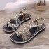 Cross border foreign trade Amazon plus size summer European and American beach sandals women's clip toe knot flat slippers women