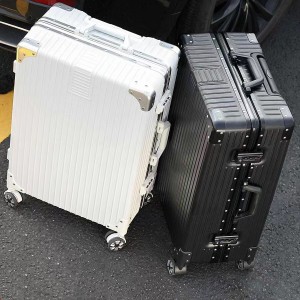 Luggage for men, large capacity 20 inch small suitcase for women, 2023 new model, 24 password travel leather suitcase, durable