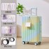 2023 New Gradient Trendy Color Luggage for Women with High Beauty, Pull up Luggage for Men with Large Capacity, Student Password Box, Travel 24 inches