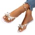 European and American style flip flops for women 2024 new rivet clip toe sandals for summer beach sandals