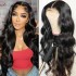 4x4 body closure wigs, front lace real hair wig, full top headband, Lace frontal wig