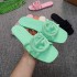 2024 European and American Cross border New Candy Color One Word Slippers Fashion Outerwear Women's Cool Slippers