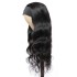 Human hair wig headband with wave mechanism