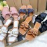 Ins Independent Station New European and American Internet Celebrity Same Style Fashion Trend Knotting Style Women's Flat Slippers