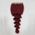 Cross border real person hair Xuchang wig wine red hair curtain 99j loose deep wave human hair