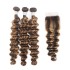 Factory direct sales of Xuchang real hair wig piano color hair curtain p4/27 loose deep human hair