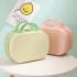 Color blocking portable suitcase, women's small makeup box, convenient 14 inch travel password box, lightweight mini storage bag