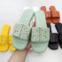 European and American cross-border summer new candy color matching slippers, one line beach casual leather slippers, slippers