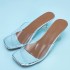 Women's Slippers 2024 High Wheels PVC High Heels Summer Sandals Women's Outerwear Large Size