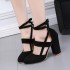 Wish European and American foreign trade plus size women's shoes, thick heels, high heels, lace up, plus size single shoes manufacturer, direct supply in stock 41.43