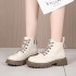 Lace up Martin boots for women 2023 autumn and winter new British style fashionable and comfortable Chelsea boots thick soled fashion short boots