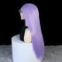 Amazon's popular European and American wig women's light purple front lace fashionable long straight hair semi mechanized headband