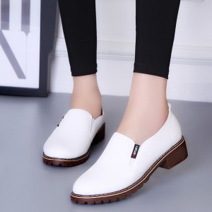 Cross border autumn and winter plus size thick heel elastic band Korean version women's shoes waterproof platform round toe fashionable short women's boots