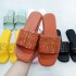 European and American cross-border summer new candy color matching slippers, one line beach casual leather slippers, slippers