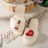 New Christmas snowman open toed fuzzy slippers for home leisure, plush thick soled slippers, European and American plus size cotton shoes