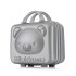 Handheld luggage, makeup box, small bag, 14 inch cute cartoon 3D bear password box, lightweight mini storage box for women