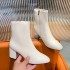 High heeled boots for children, 2023 autumn new style, side zipper, thick heel, square toe, women boots, middle tube, simple and fashionable