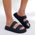 Cold slippers for women in summer, thick sole for outdoor wear, versatile and slip resistant for both indoor and outdoor beach sandals with a sense of stepping on feces