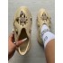 AliExpress women's shoes foreign trade plus size hole shoes diamond toe shoes diamond chain coconut hole shoes women's sandals