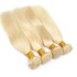 #613 straight human hair bundles, ladies' real hair curtains, golden wig