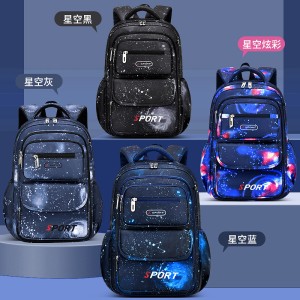 New elementary school student backpack for boys and children in grades 136, pressure reducing waterproof large capacity lightweight backpack