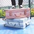 Retro aluminum frame luggage, male silent 22 inch student female password mother and child 24 inch travel suitcase, suitcase with pull rod, can seat people