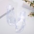 Factory wholesale fashionable crystal jelly slippers for women, odorless feet, transparent crystal shoes, anti slip, worn on the beach, straight drag