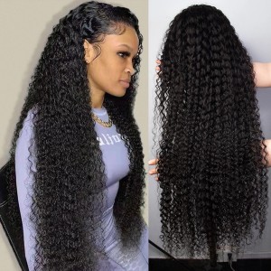 13x4 Kinky Curly Lace Frontal Wigs for Real Hair