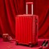 Wedding suitcase, dowry suitcase, travel suitcase, big red suitcase, leather suitcase for bride and groom, wedding password luggage