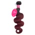 European and American wig piece real hair curtain 1b/99j Body wave bundles with closure wine red