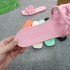 2024 European and American Cross border New Candy Color One Word Slippers Fashion Outerwear Women's Cool Slippers