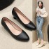 High heels women's singles 2024 autumn new work shoes mid heel basic size 41-43 thick heel pointed toe